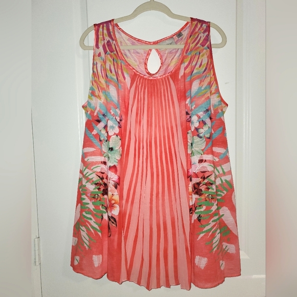 Avenue Tank with Pleated Front - Picture 1 of 6